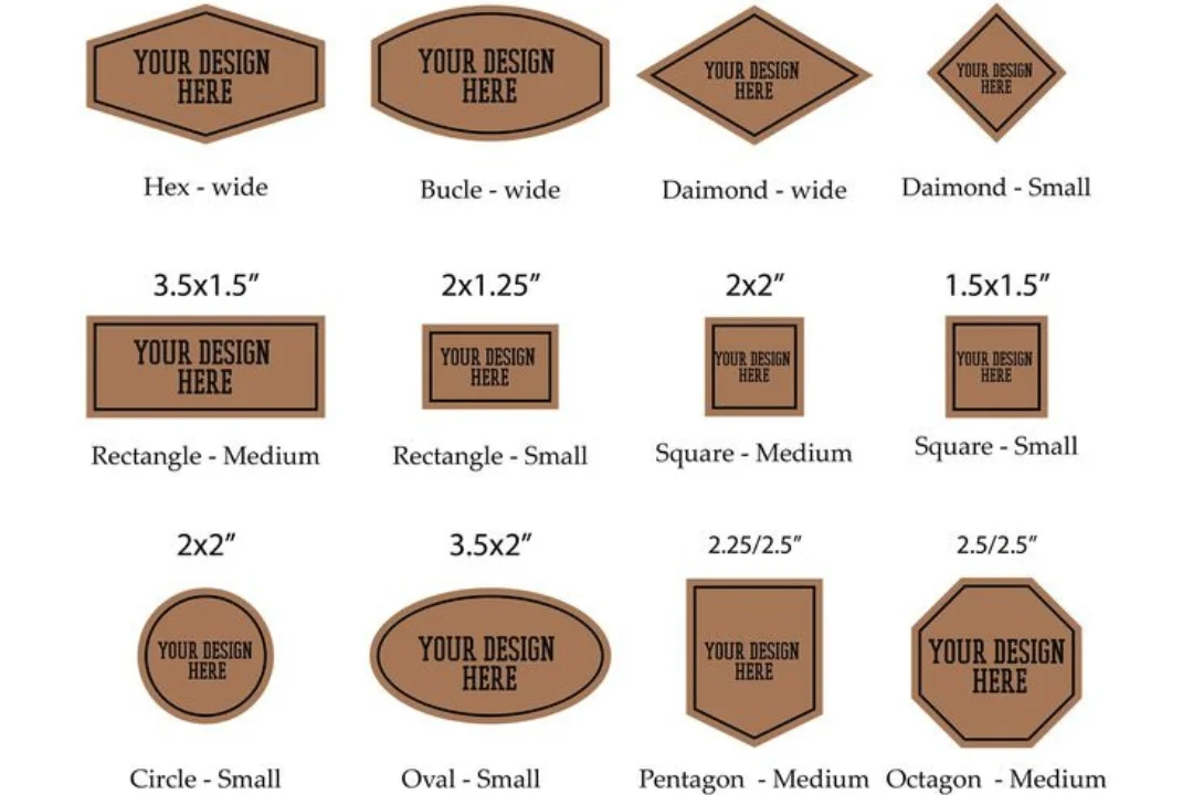 Leather patches in differenr shape and size