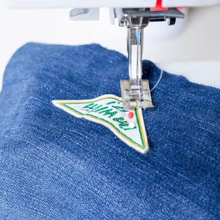 How to put a patch on a hat using sew method