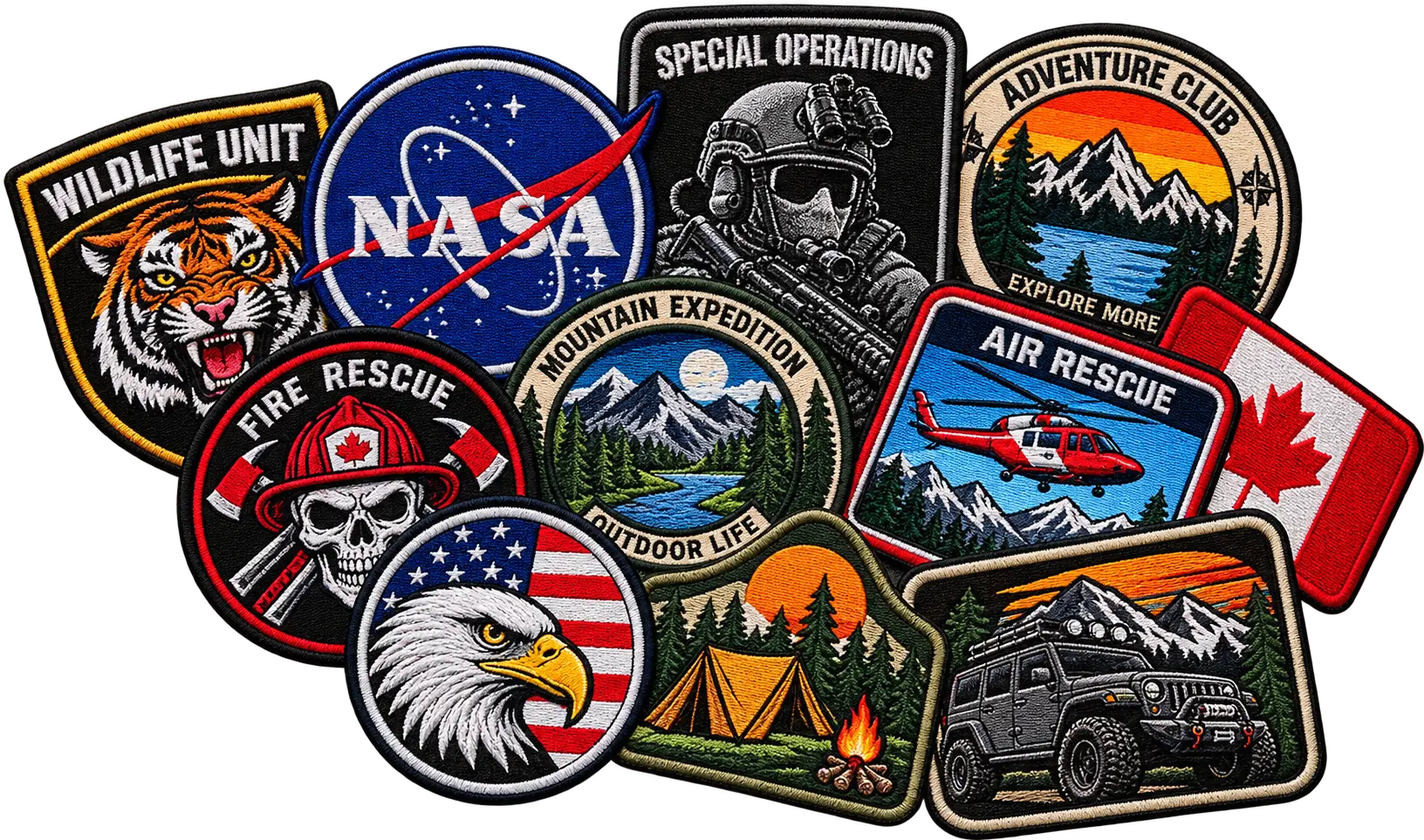 Custom Patches Mockups Cluster